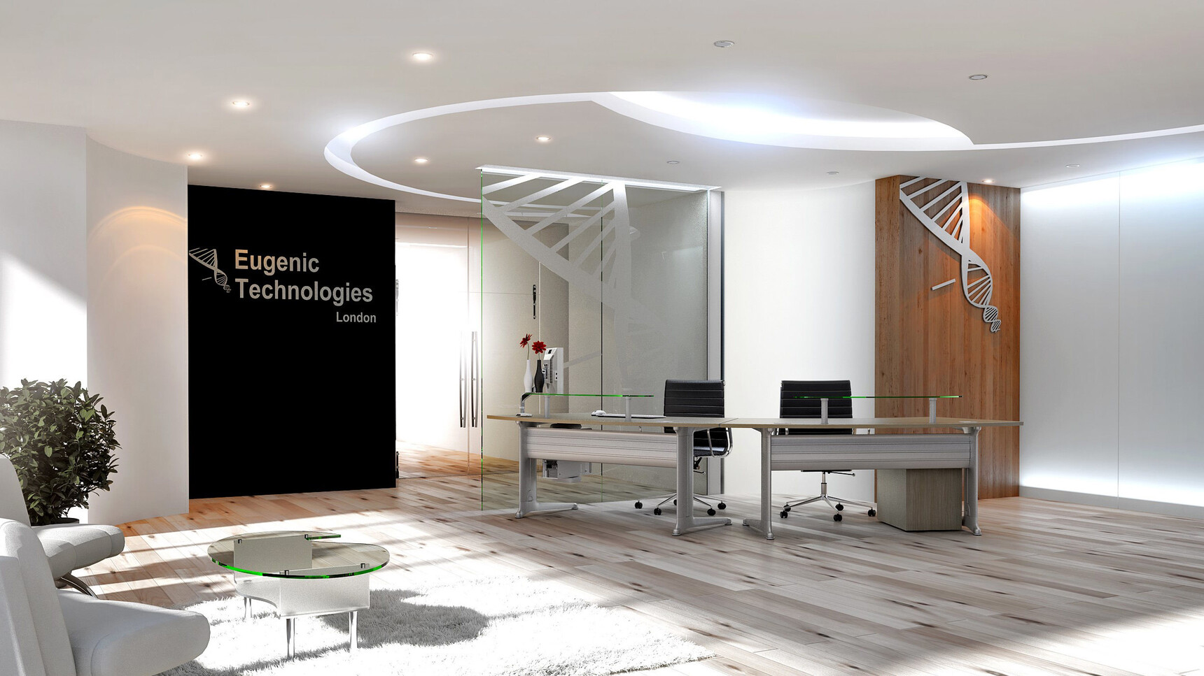 Elite Office Furniture Kassini Radius Reception Desks In Office Setting