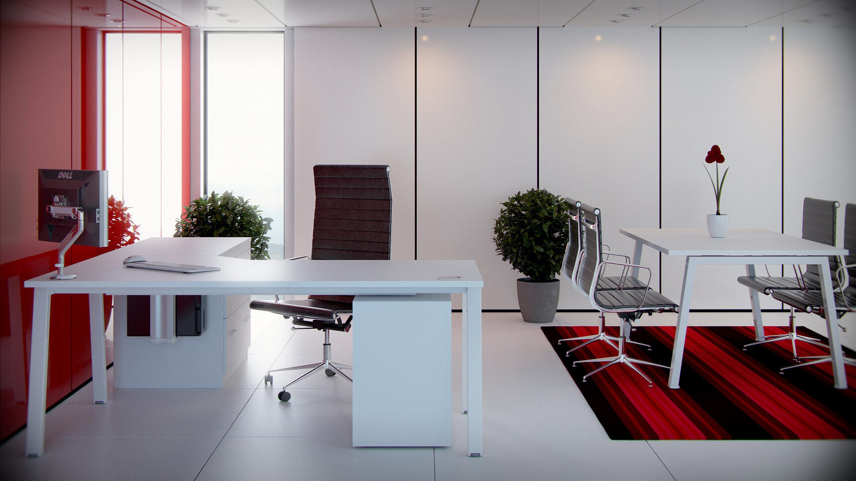 Elite Office Furniture Linnea Angular Workstation White Finishes In Office Setting