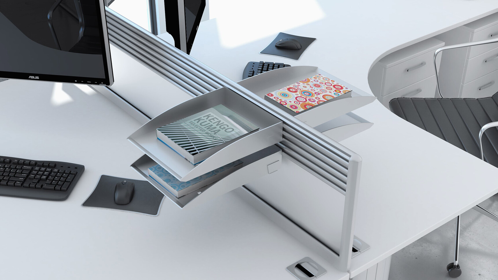 Elite Office Furniture Optima Plus Symmetrical Crescent Workstations Detail Image