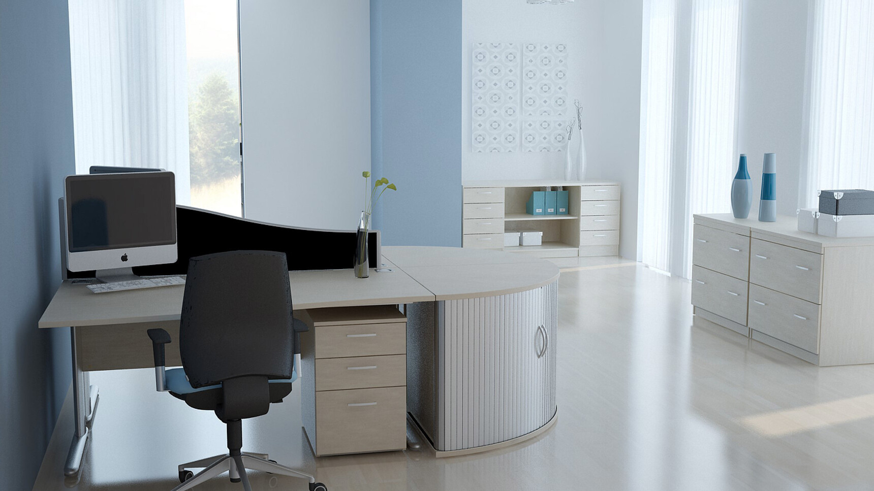 Elite Office Furniture Optima Plus Rectangular Desks Wood Finish In Office