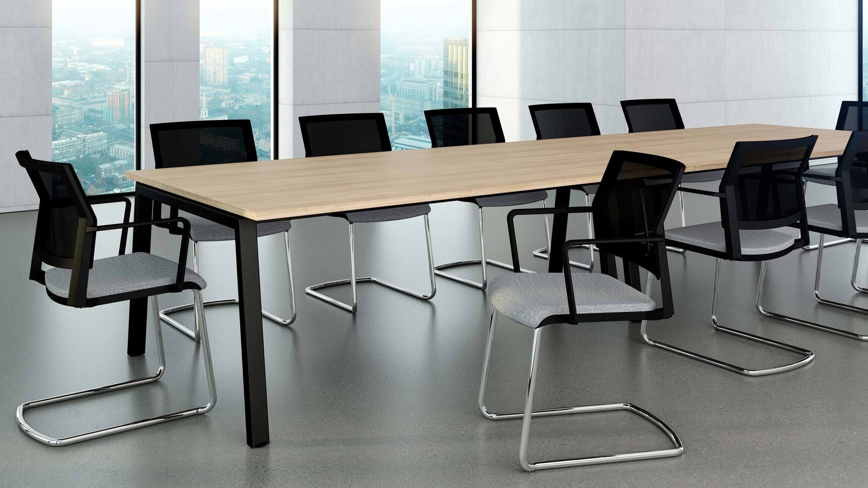 Elite Office Furniture Linnea Meeting Table With Chairs In Office