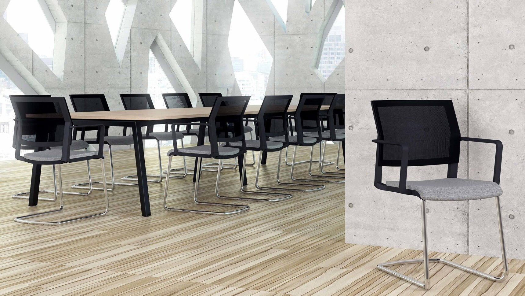 Elite Office Furniture Linnea Meeting Table In Office Setting