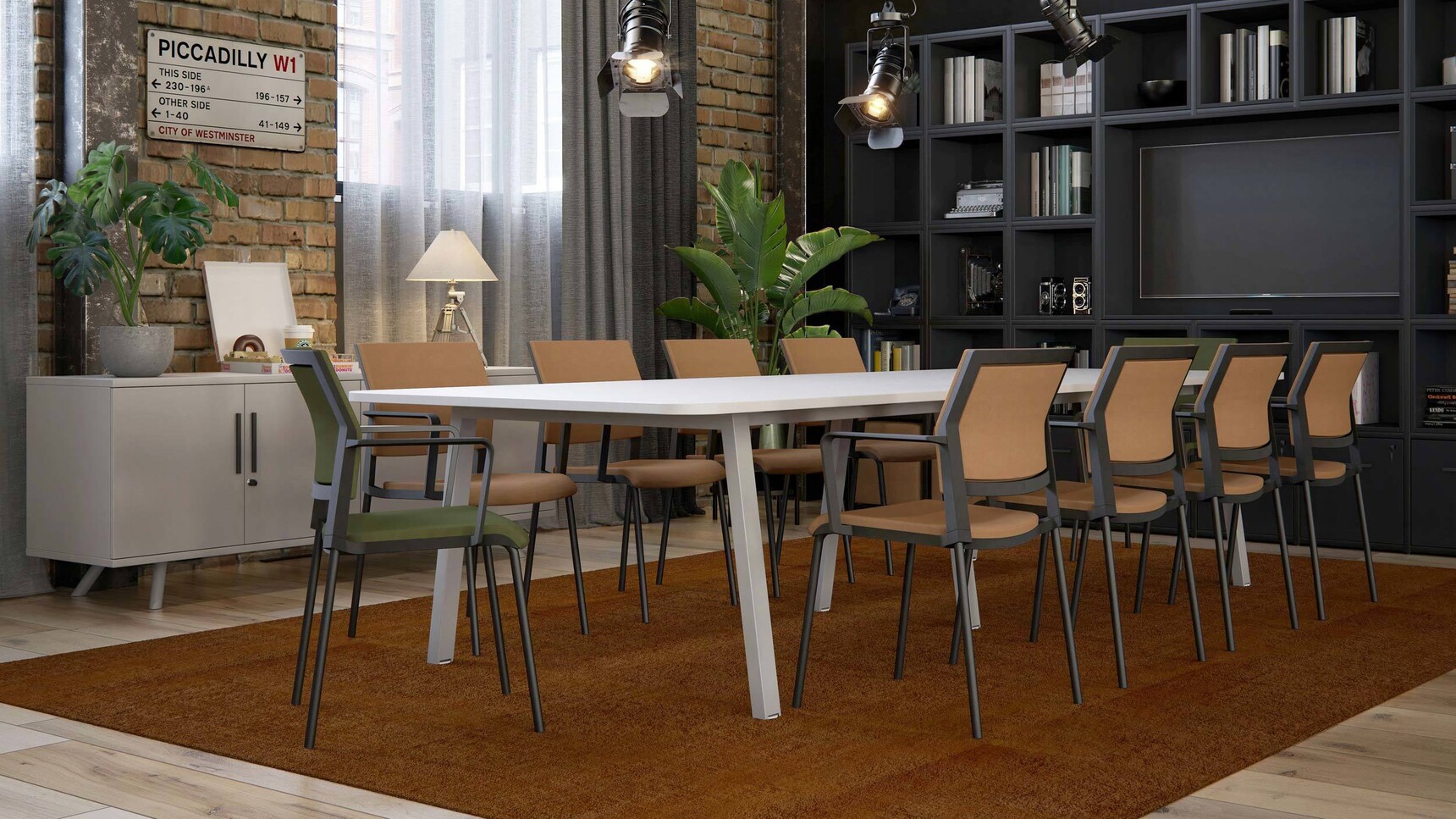 Elite Office Furniture Linnea Double D Ended Conference Table White Finish Detail Image