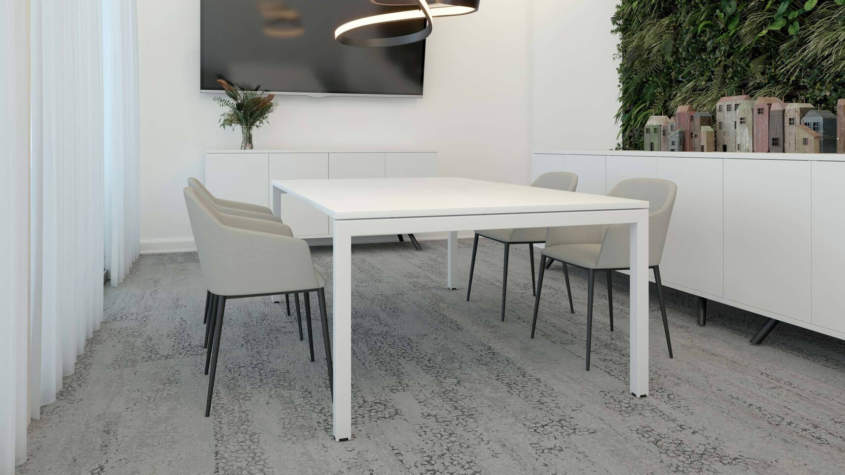Elite Office Furniture Matrix Meeting Table White Finish In Situ