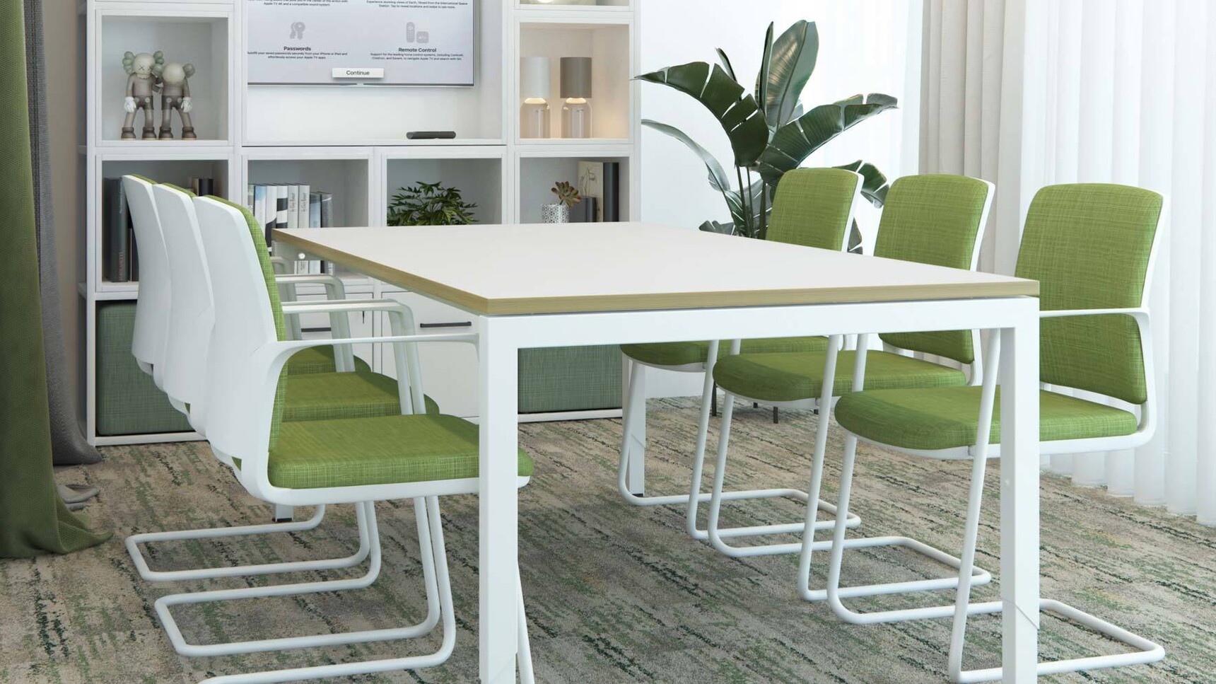 Elite Office Furniture Matrix Meeting Table White Finish In Office