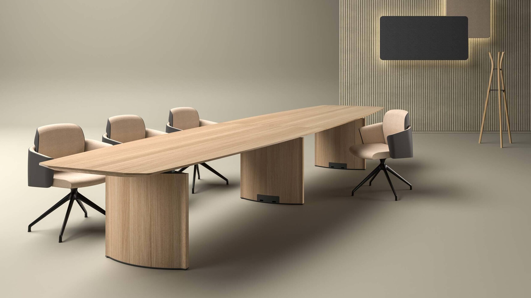 Bralco Eleva Meeting Table Four Chairs In Office Environment