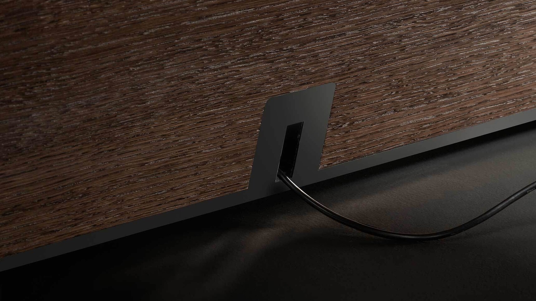 Bralco Metar Executive Office Desk Wood Finish Detail Image Of Base