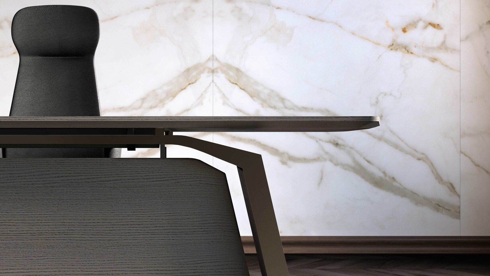 Bralco Metar Executive Office Desk With Modesty Panel Detail Image