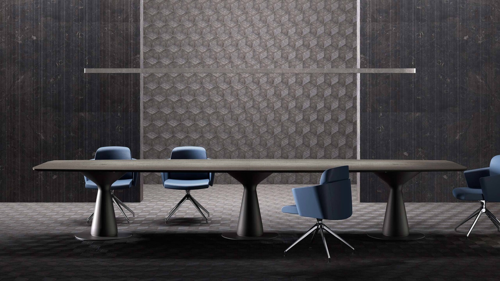 Bralco Metar Barrel Conference Table In Office Setting