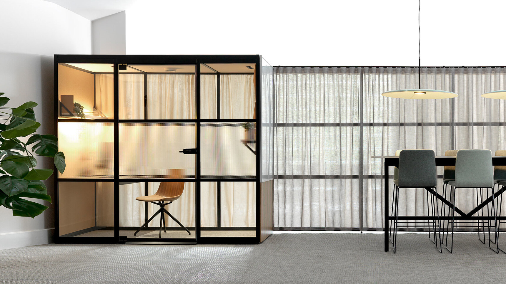 Boss Design Mews Focus Meeting Pod Collaborate With Curtain Family Image