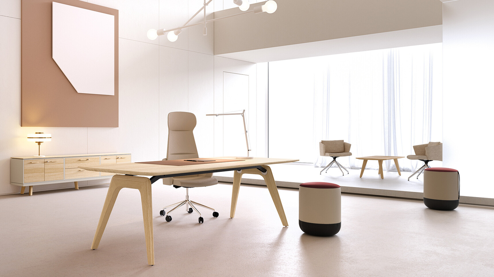 Bralco Rail Executive Office Desk In Office Environment