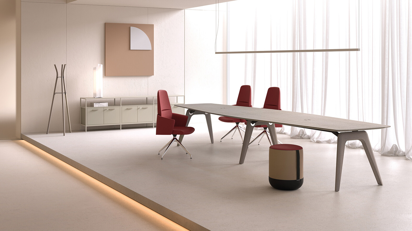 Bralco Rail Shaped Conference Table In Situ