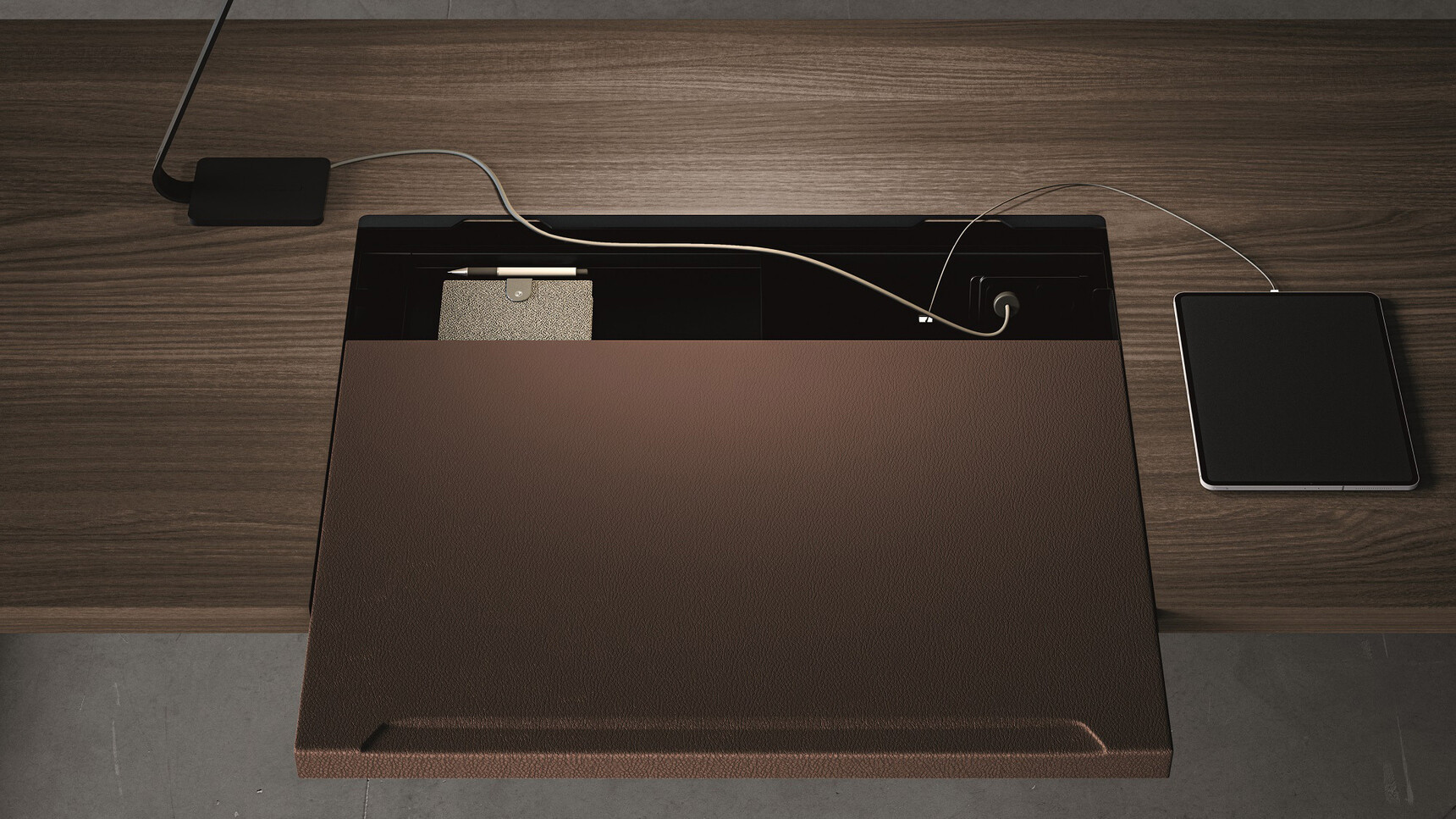 Bralco Sile Managerial Office Desk With Slide Out Desk Pad Detail Image