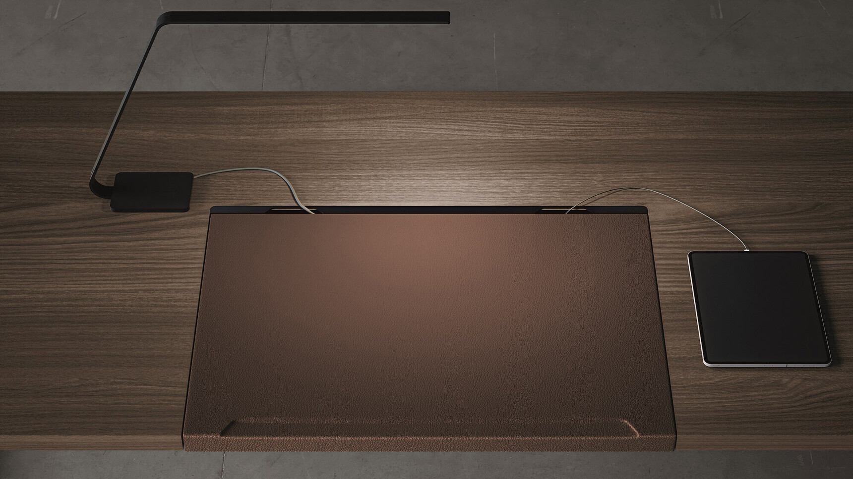 Bralco Sile Managerial Office Desk Desk Pad Detail Image