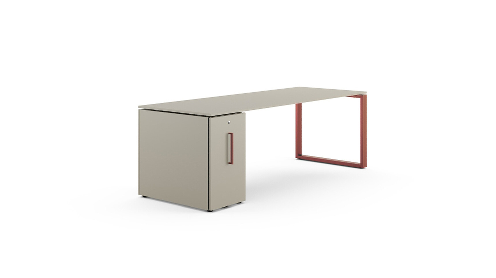 Bralco Loopy Office Desk With Return Filing Cabinet Family Image