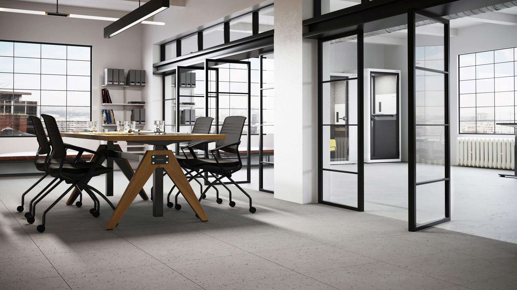 Koplus Milli Stand Phone Booths In Office Environment