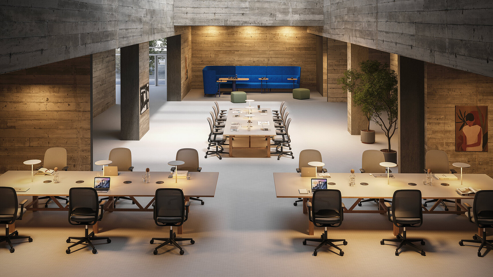 Orangebox Recur Mesh Back Office Chairs In Office Environment