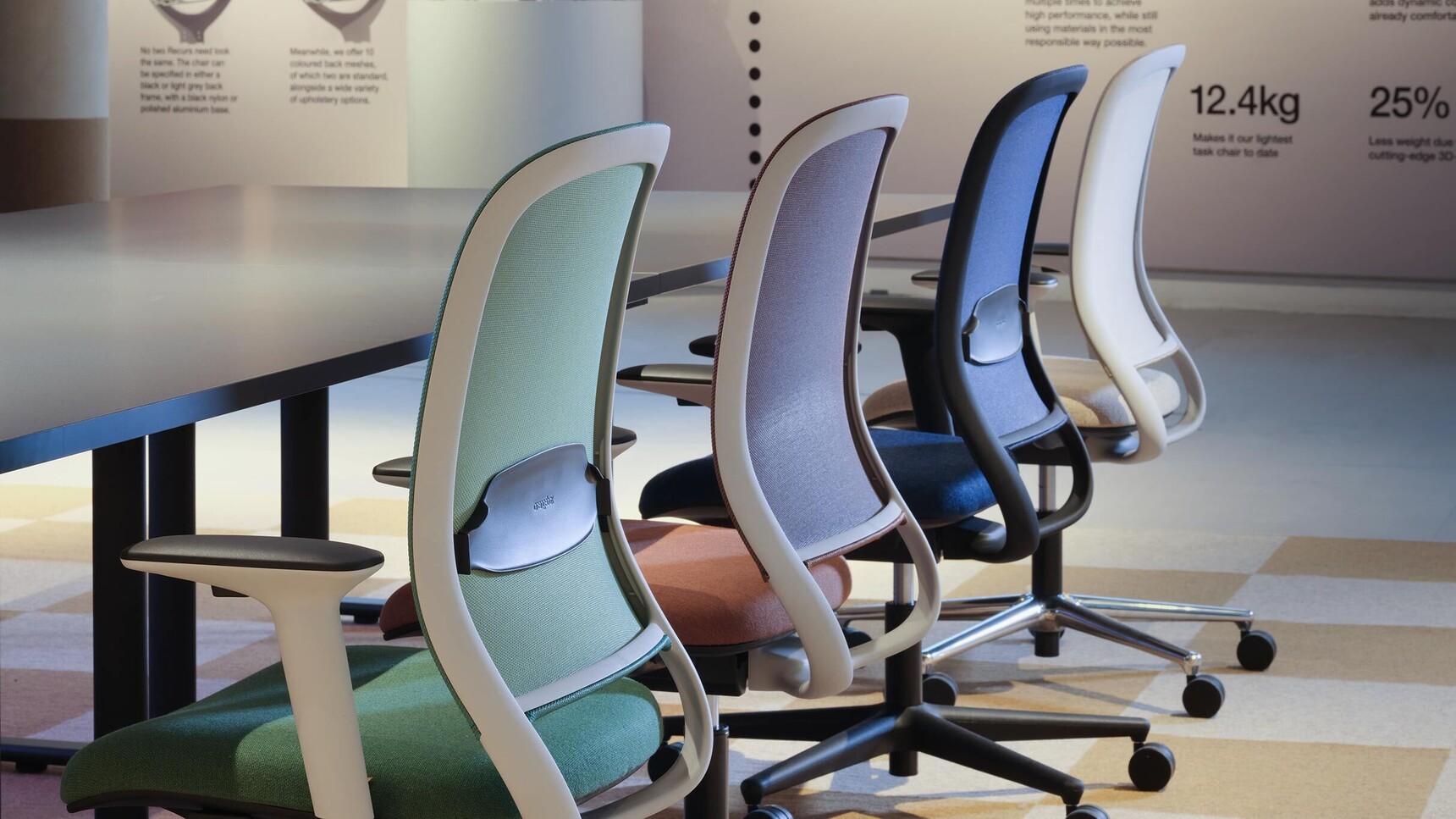 Four Orangebox Recur Mesh Back Office Chairs Detail Image