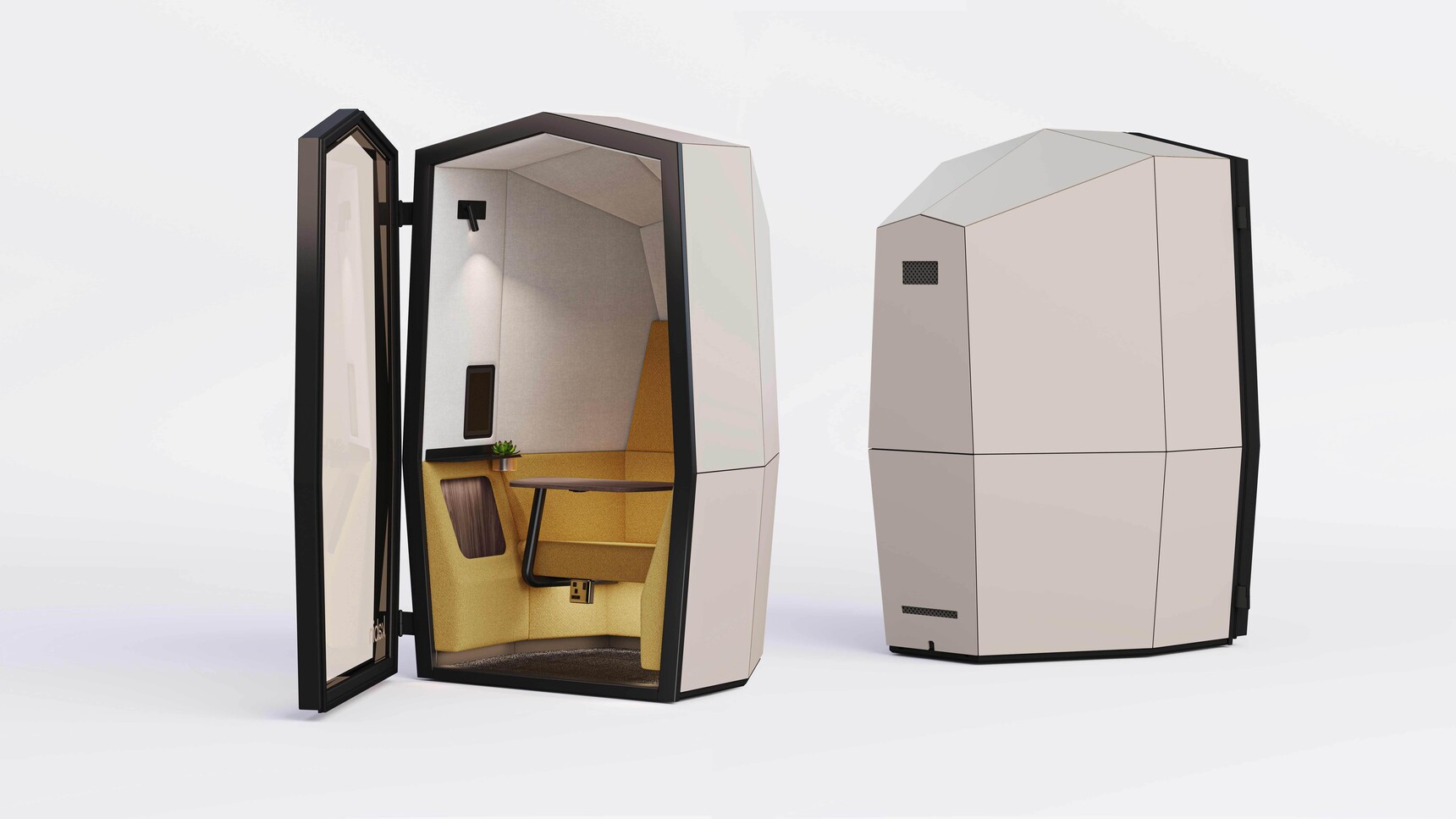 Kabin Kabin 1 Acoustic Personal Pod Showing Front And Back Family Image