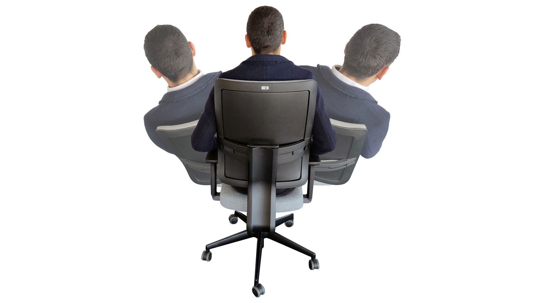 Viasit Toleo 3D Upholstered Office Chair | All Black | Quick Ship Back Angle Torsion Family Image