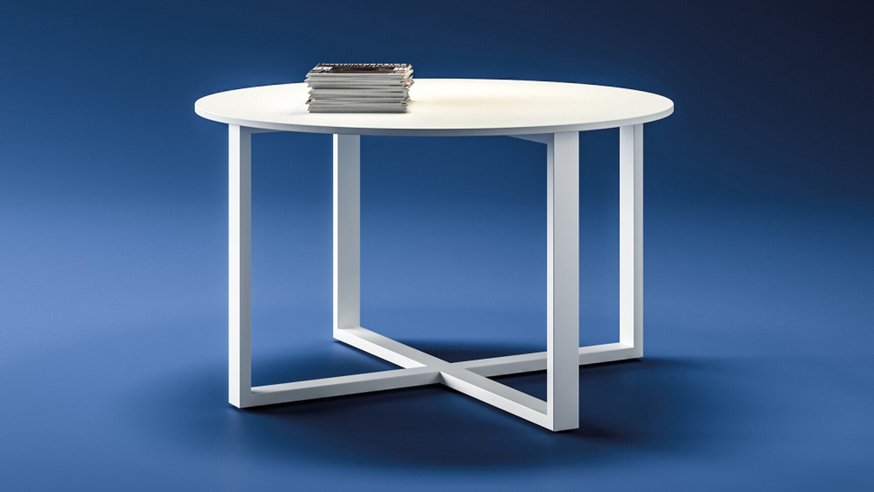 Bralco Loopy Round Table White Finish Family Image