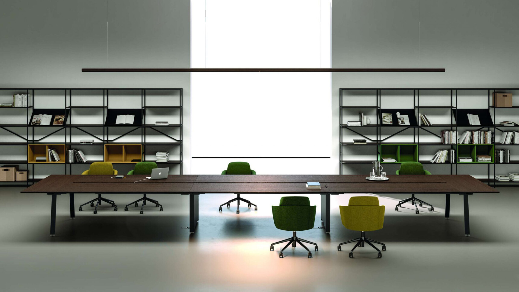 Bralco Take-Off Rectangular Conference Table In Office Setting