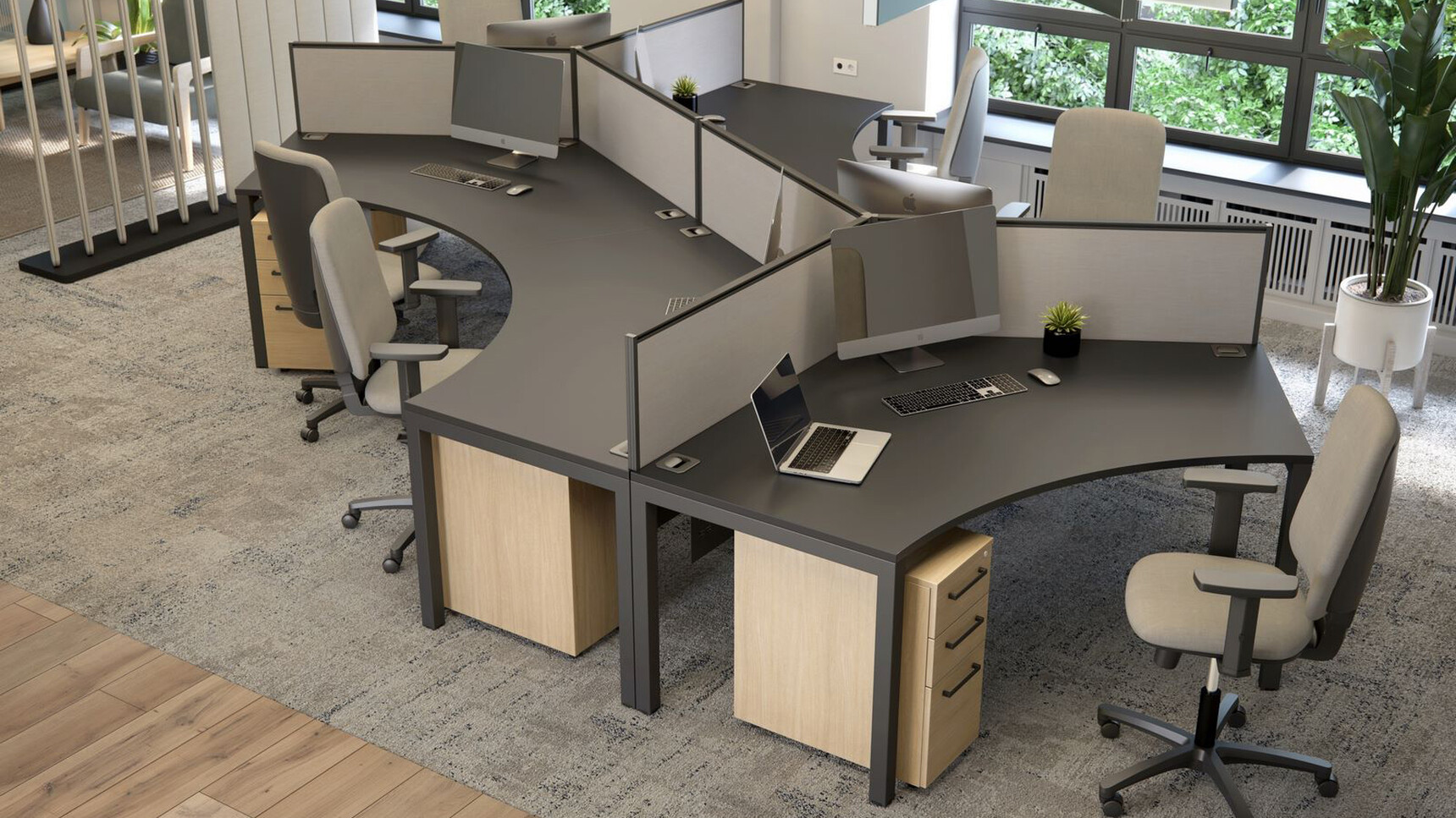 Elite Matrix Plus + 120 Degree Workstation Back Finish Family Image