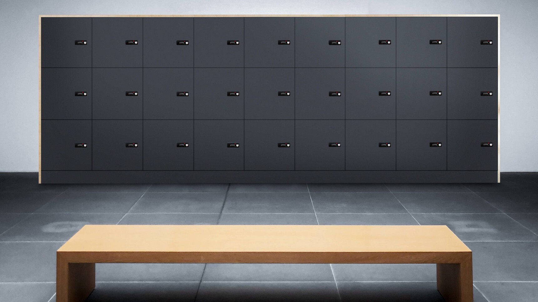 Rawside Locker room Black Finish Family Image