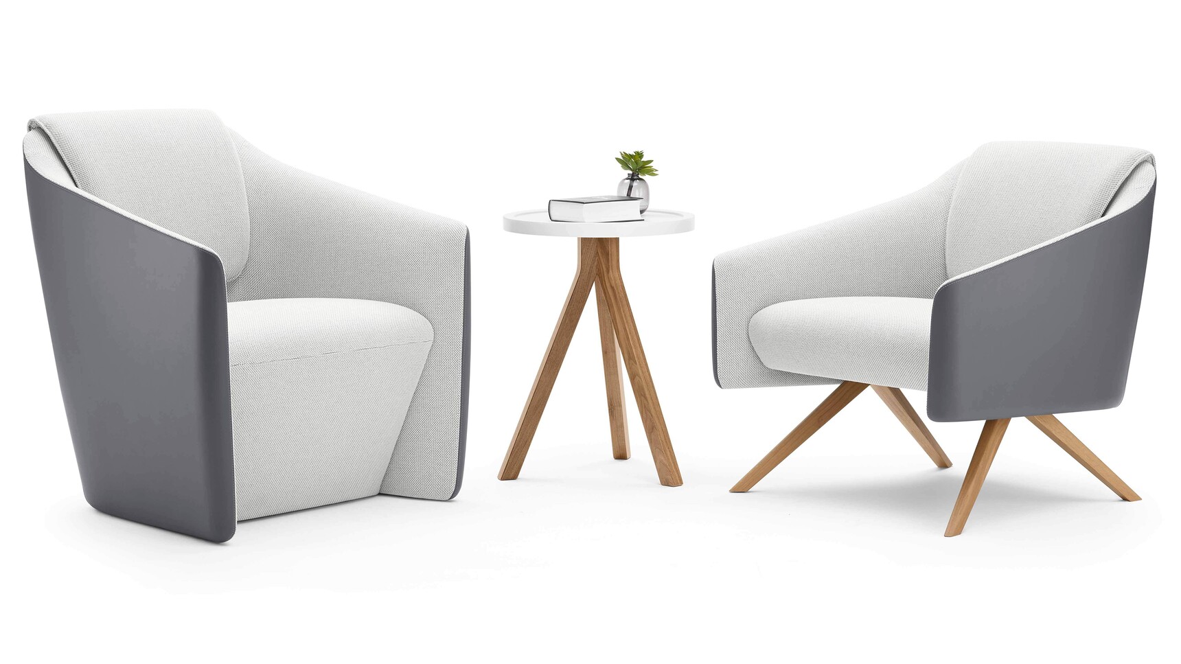 Boss Design DNA Tub Armchair With Four Leg Wood base Version Family Image