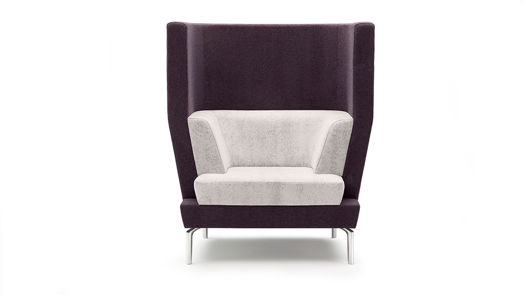 Boss Design Entente One Seater High-Back Chair Purple Upholstery Family Image