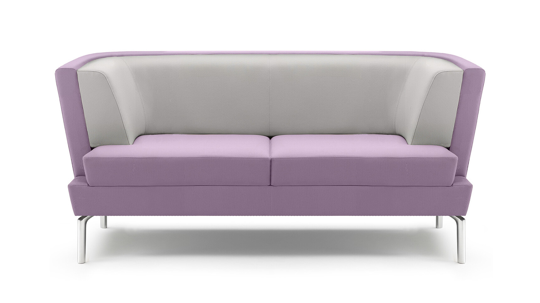 Boss Design Entente Two Seater Low-Back Sofa Purple Upholstery Polished Legs Family Image
