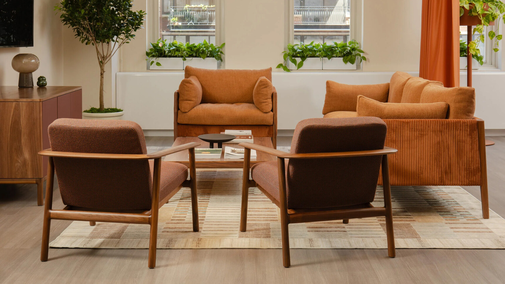 Boss Design Kato Lounge Armchairs In Lounge Setting With Sofa