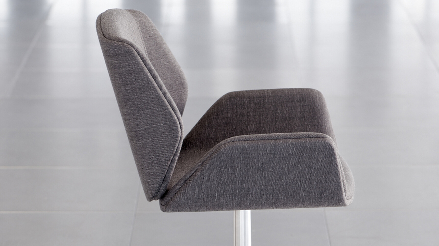 Boss Design Kruze Four Star Base Side Chair Grey Upholstery Detail Image