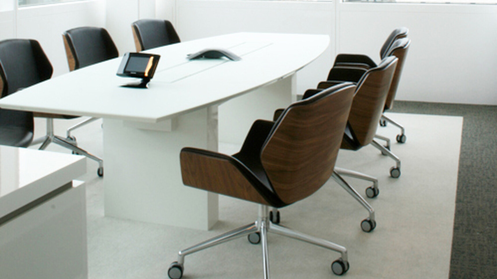 Boss Design Kruze Five Star Base Side Chairs At White Table Family Image