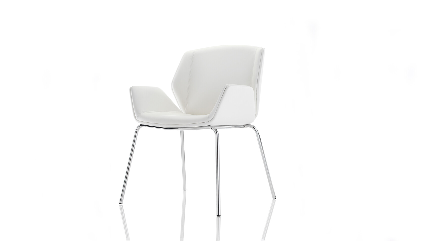 Boss Design Kruze Four Leg Base Side Chair White Upholstery Family Image