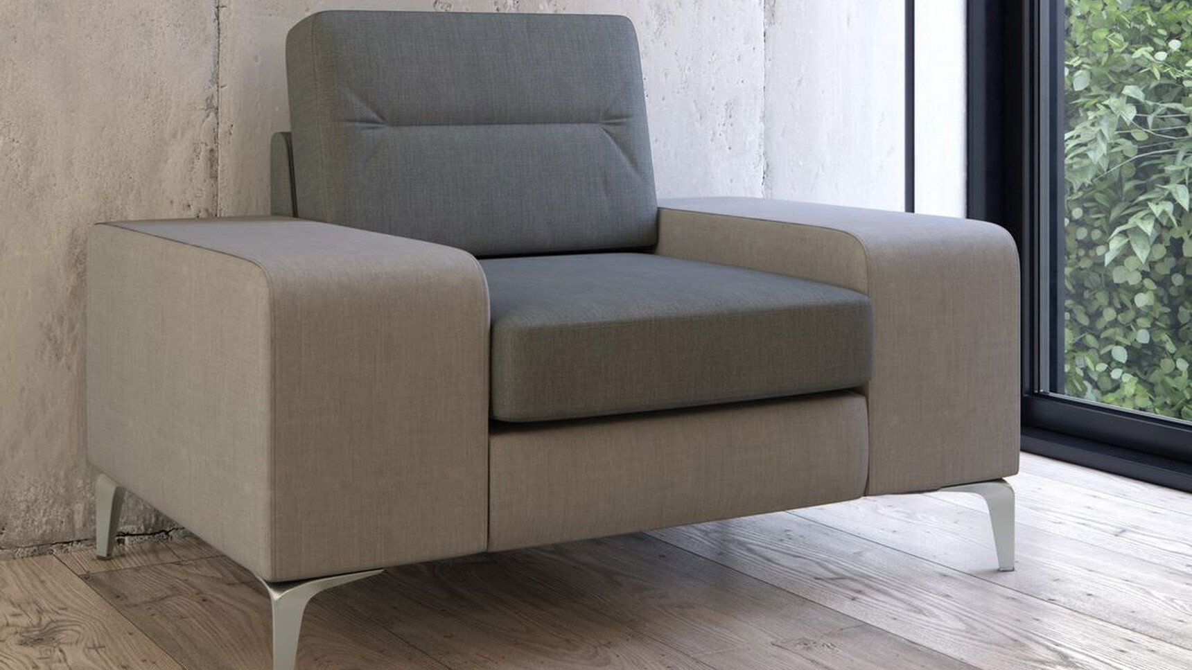 Elite Dalton One-Seater Sofa With Wide Arms Family Image
