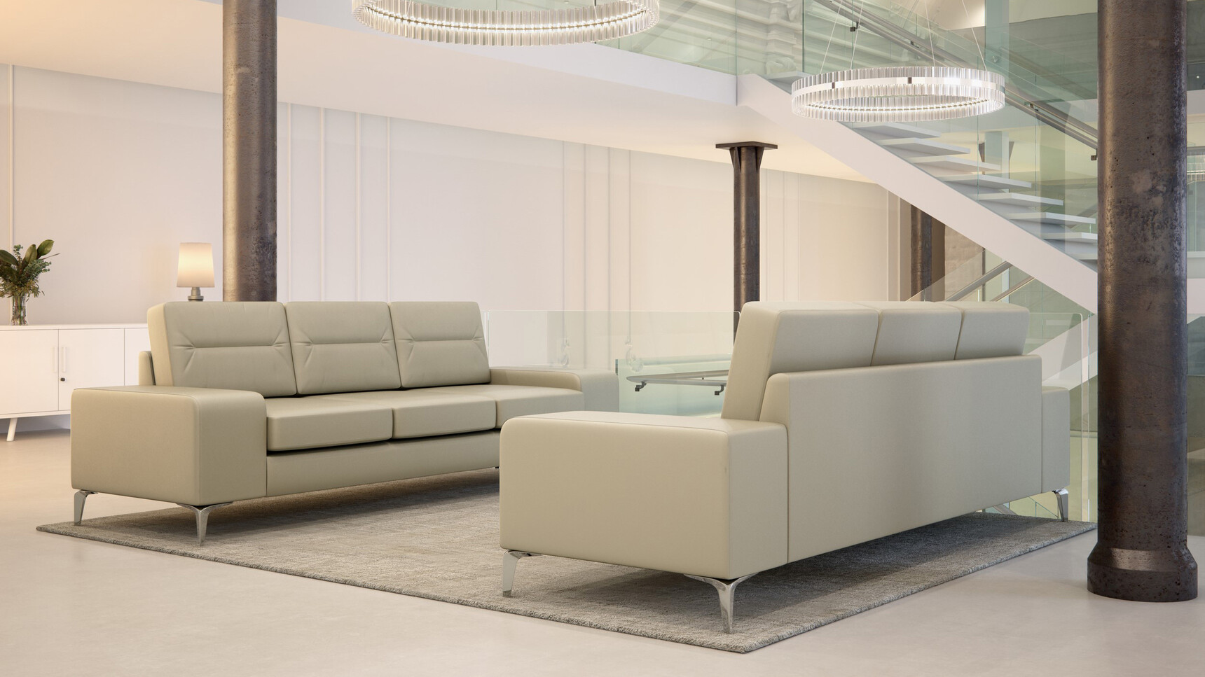 Elite Dalton Three-Seater Sofas With Wide Arms Family Image