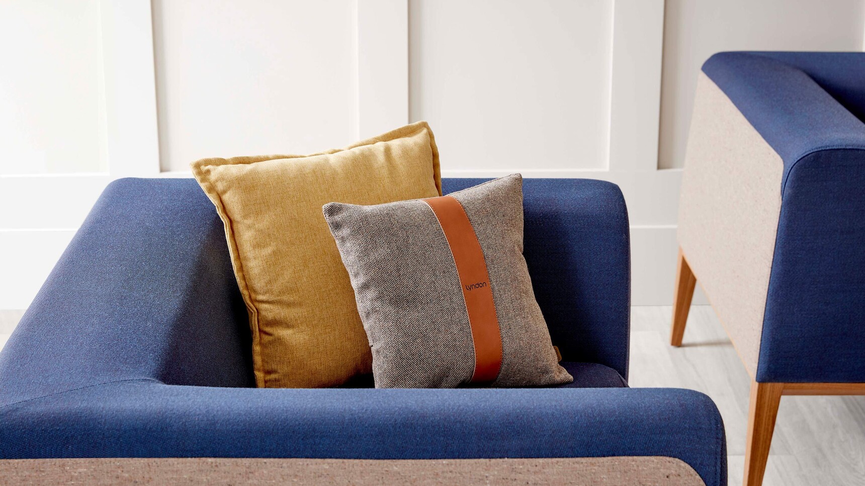 Boss Design Maysa Lounge Armchairs Blue Upholstery Family Image