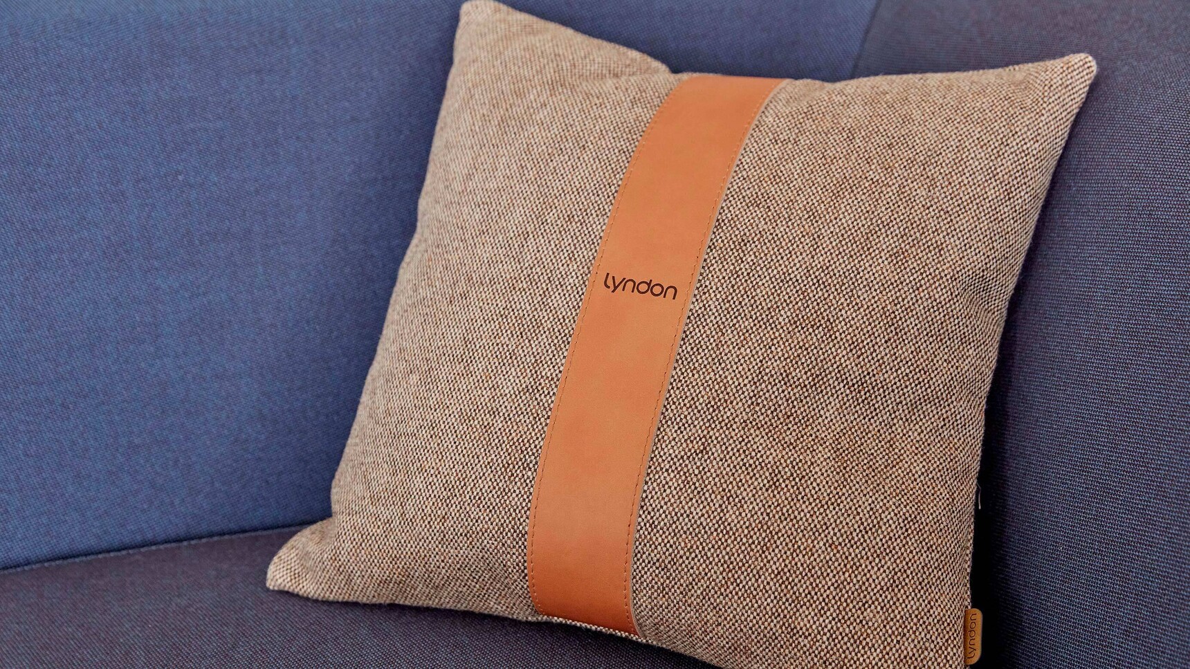 Boss Design Maysa Lounge Armchair Blue Upholstery Pillow Detail Image