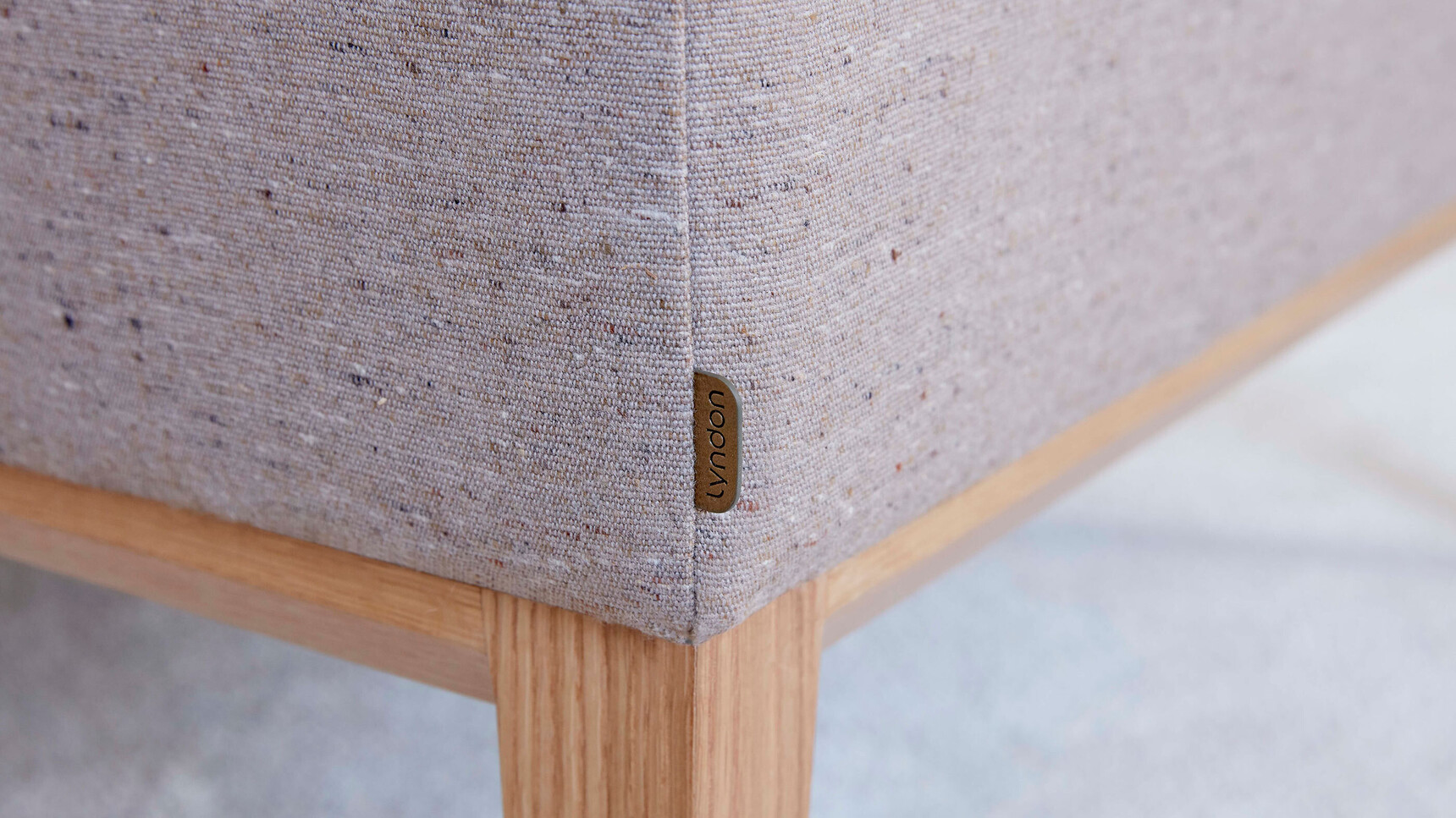 Boss Design Maysa Compact Sofa Upholstery Oak Base Detail Image