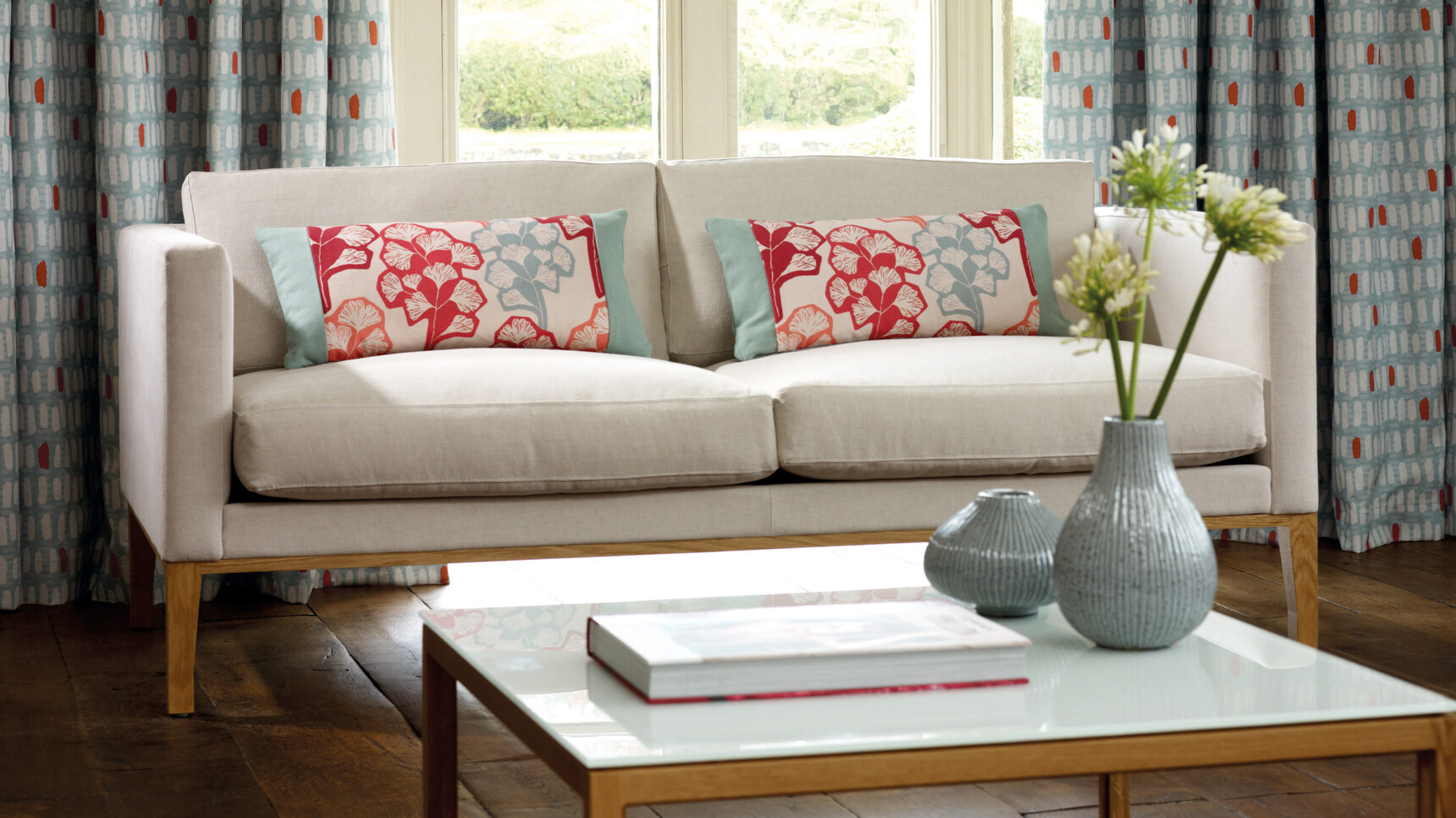 Boss Design Orten Two Seater Sofa White Upholstery Standard Frame Family Image