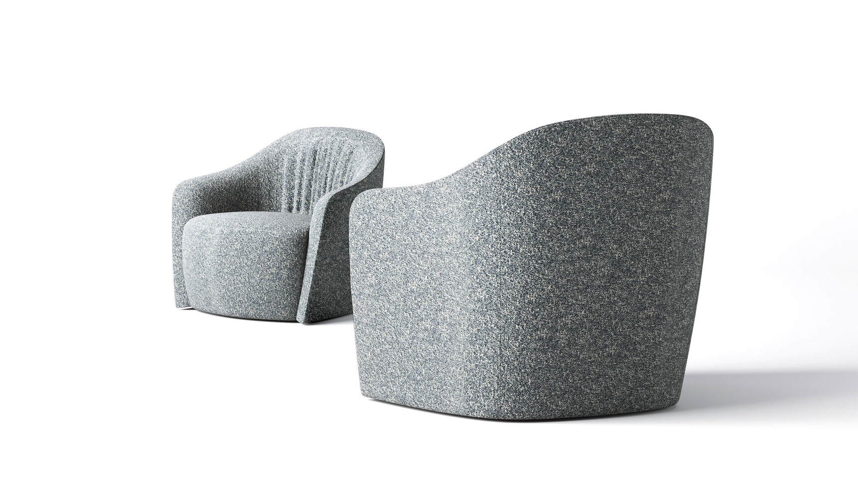 Boss Design Remi Plush Lounge Chairs Grey Upholstery Family Image