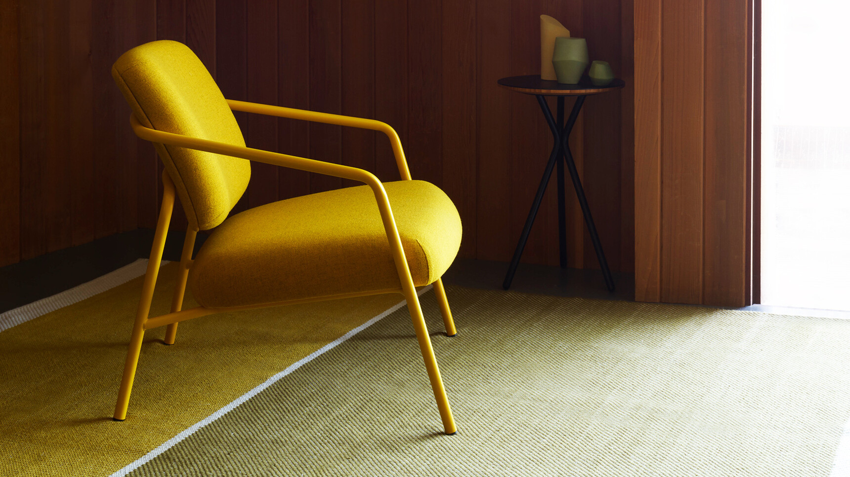 Boss Rosa Lounge Armchair Yellow Frame Family Image