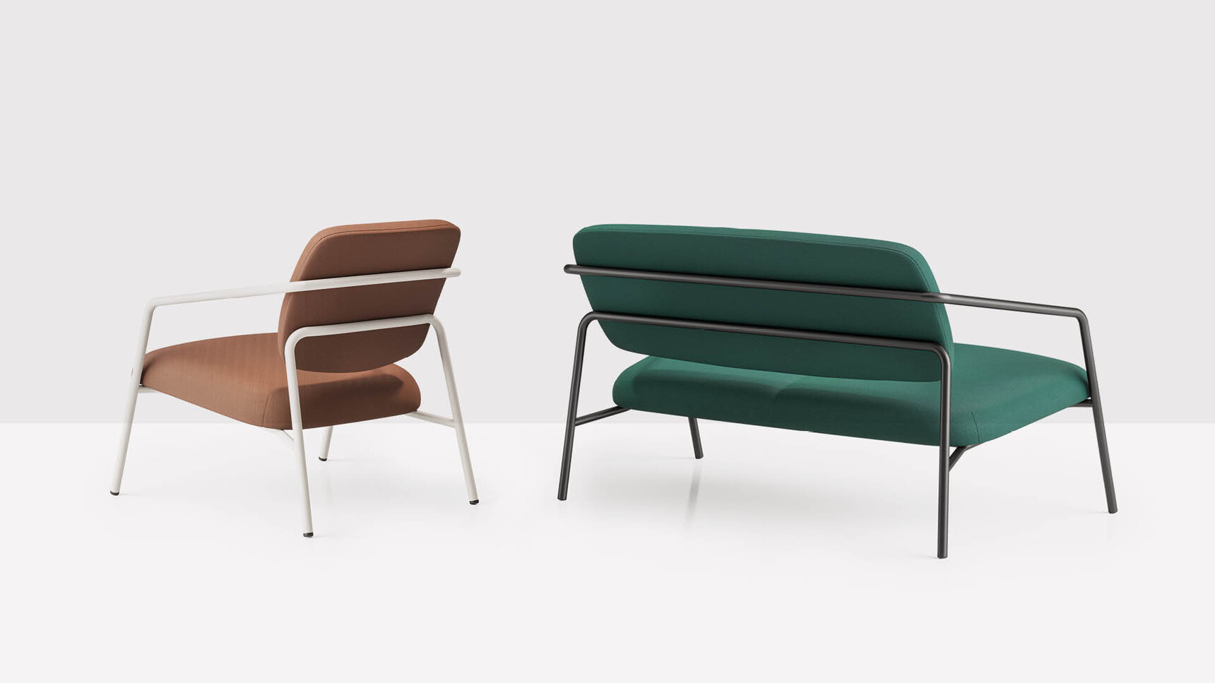 Boss Design Rosa Lounge Sofa With Lounge Armchair Back Family Image