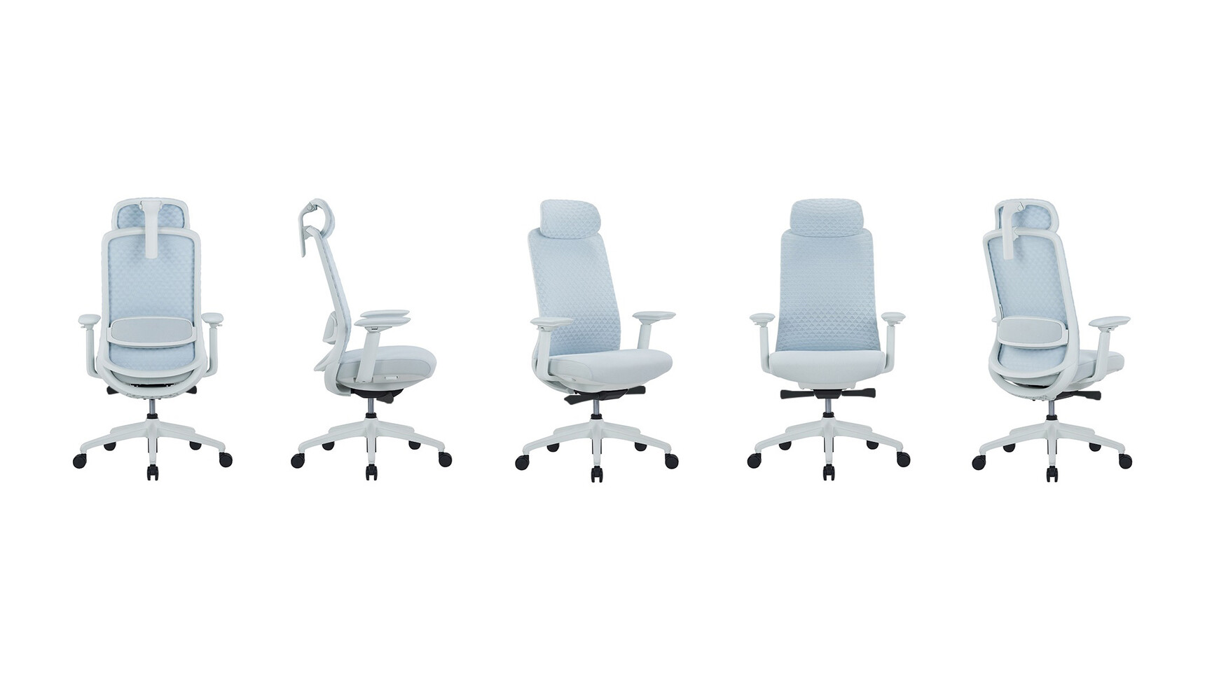 Elite Solo 3D Mesh Back Office Chair White Family Image