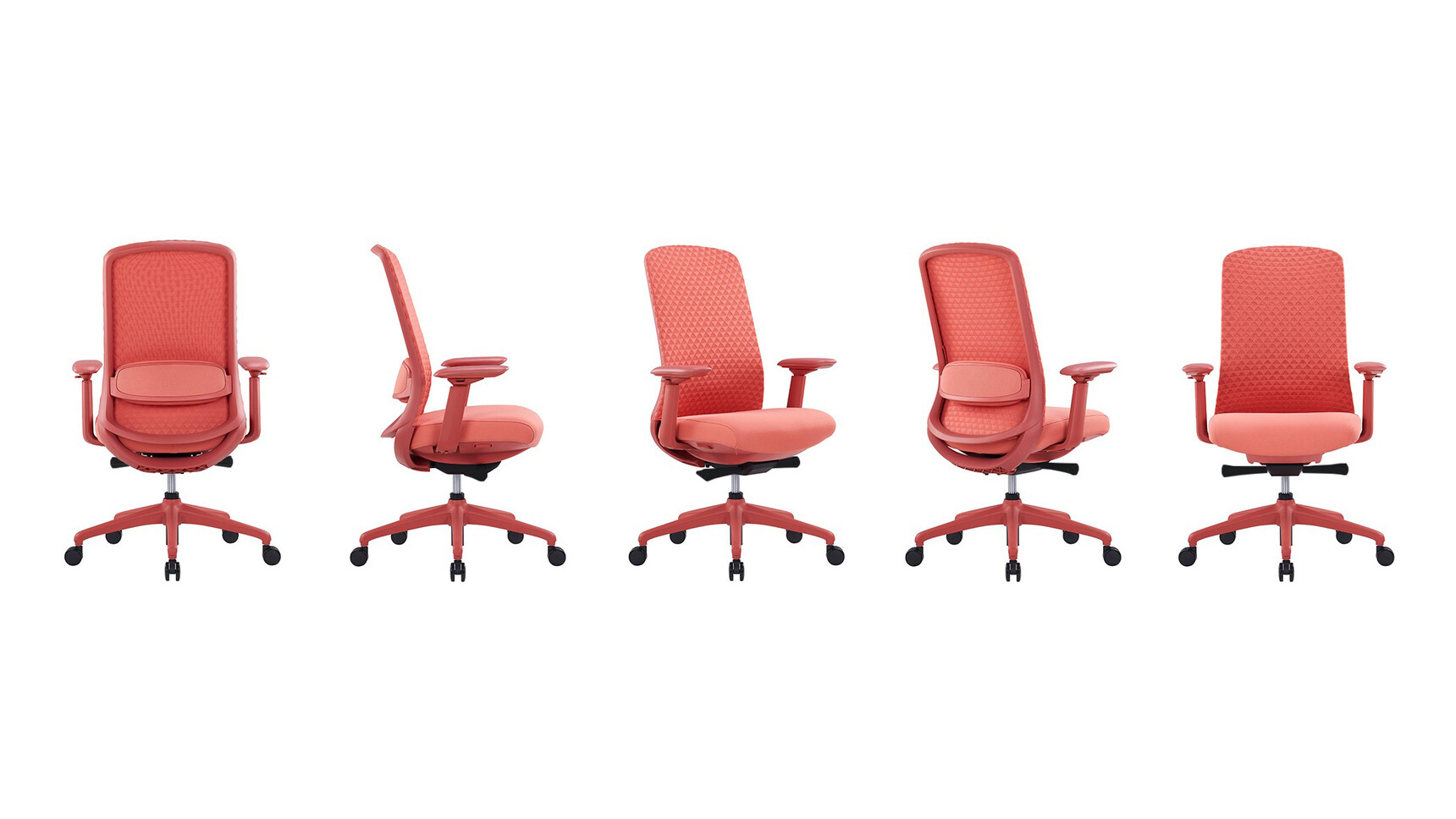 Elite Solo 3D Mesh Back Office Chair Terracotta Family Image