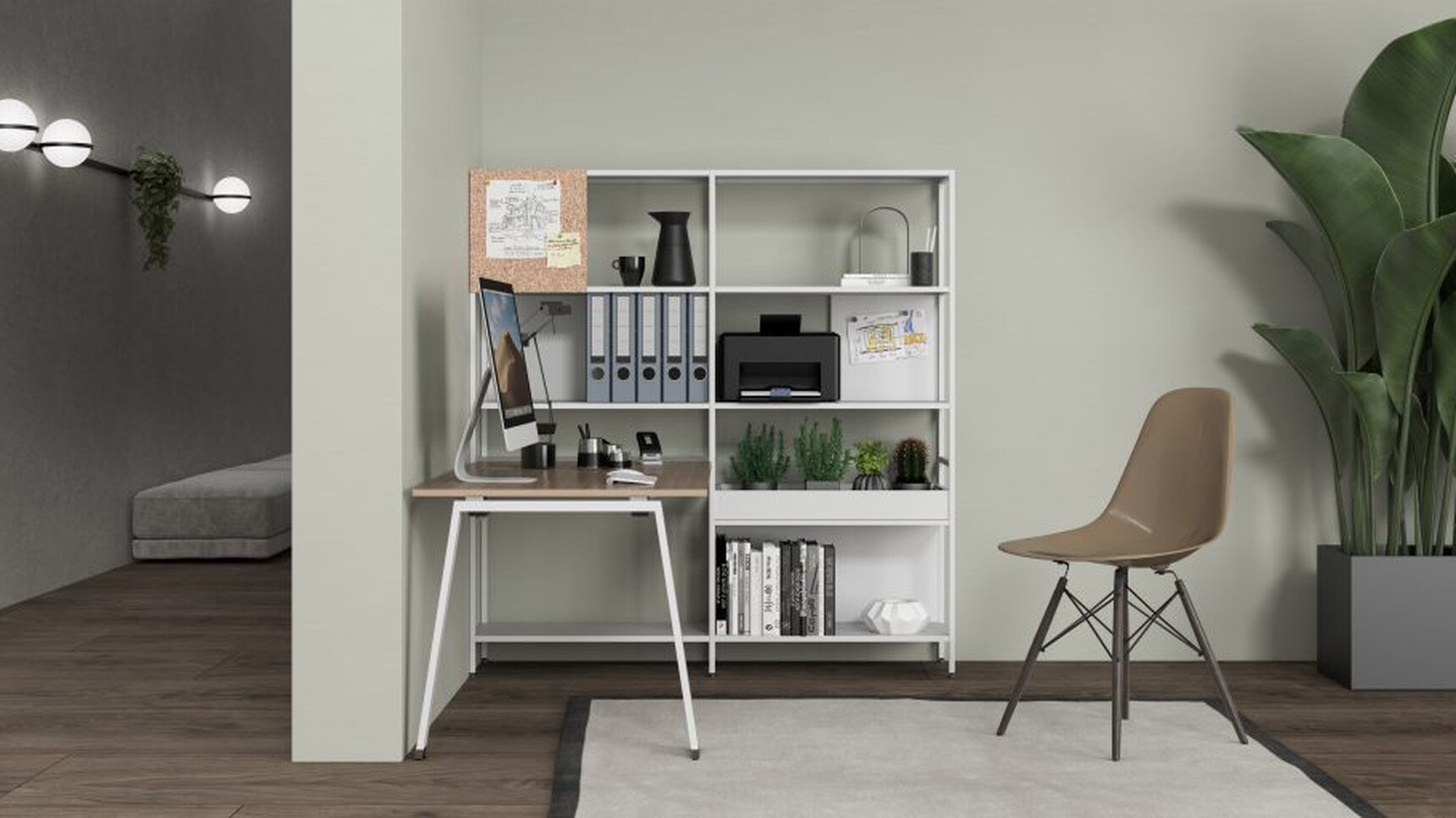 Bralco Take Off Home Office Desk With Storage White Finish In Home Office
