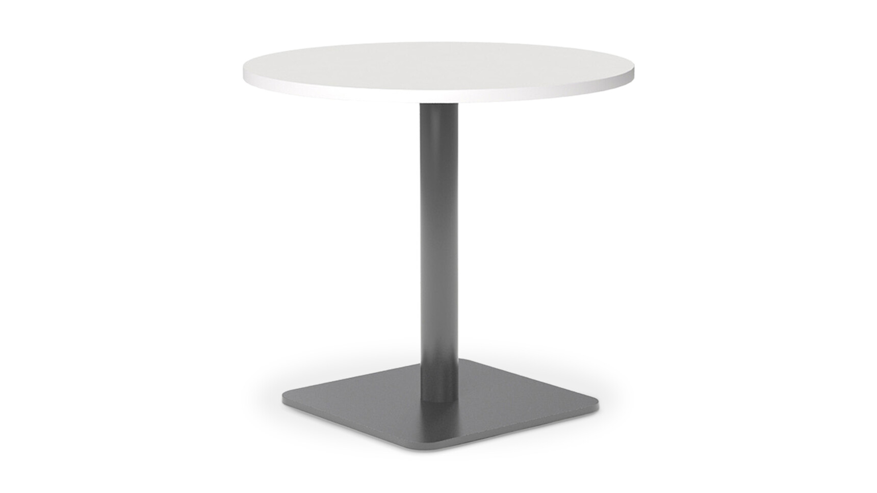 Workstories Pedestal Round Café Table With Square Base 800mm Diameter Family Image