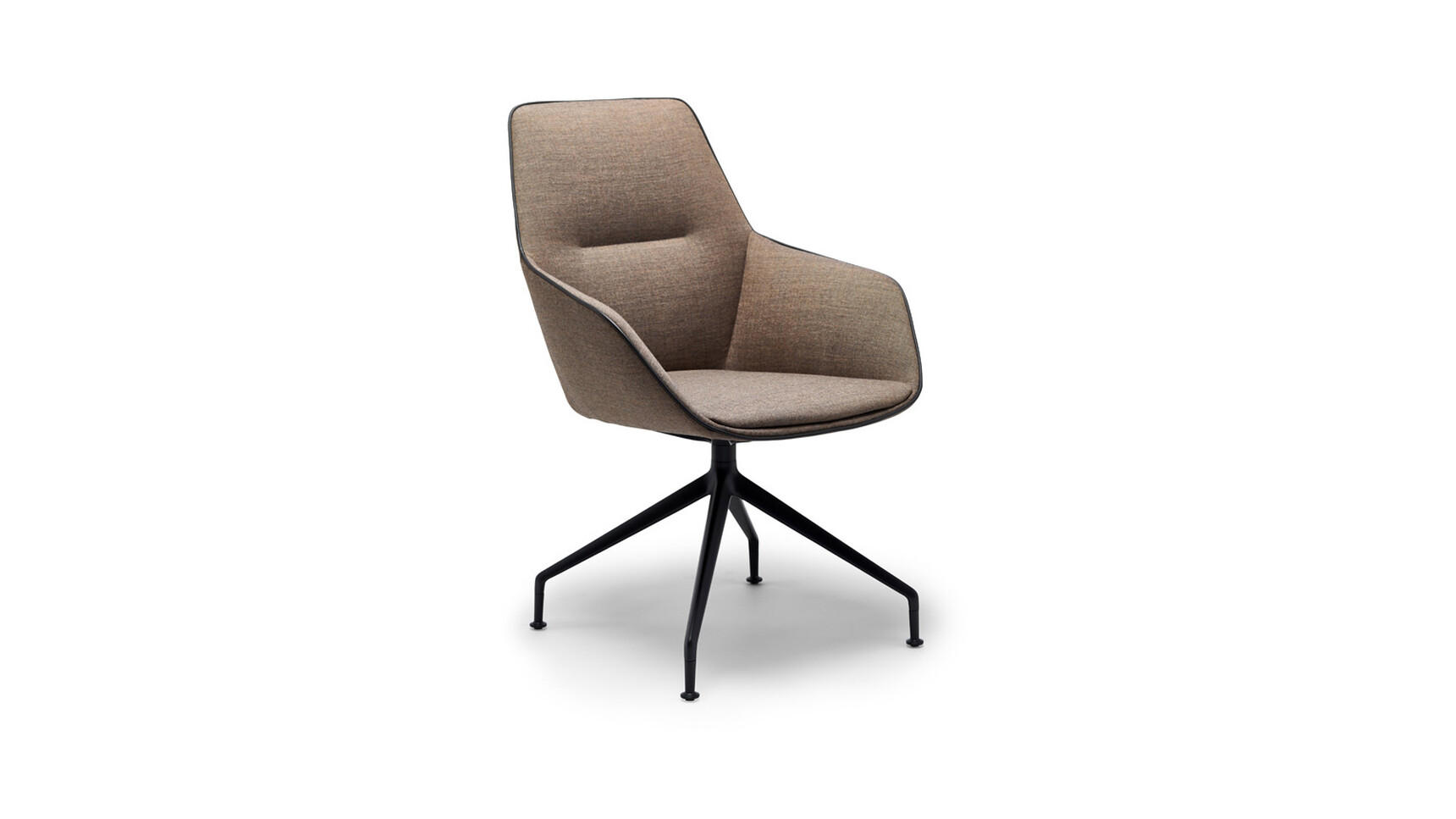 Brunner Ray Soft Swivel Mid Back Chair With Integrated Arms | Four Star Base On Glides Family Image