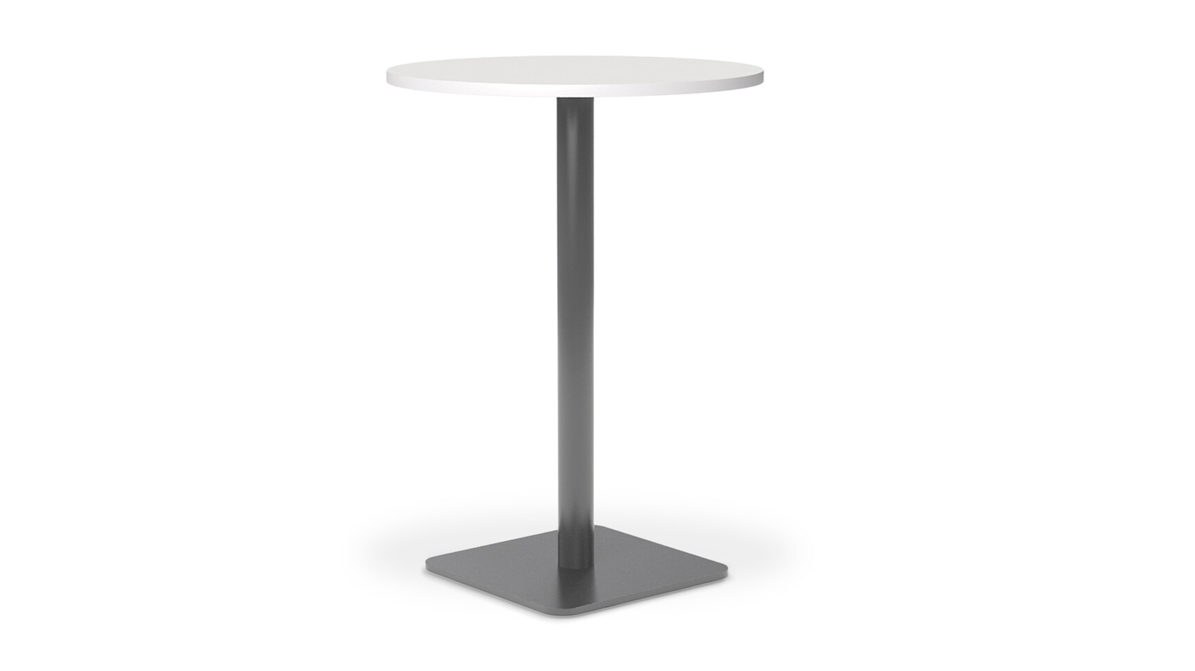 Workstories Pedestal Round Poseur Height Table With Square Base Family Image